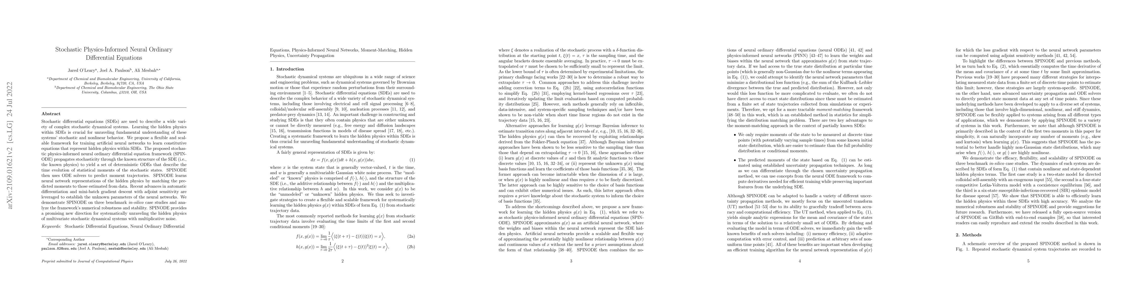 Thumbnail for Stochastic Physics-Informed Neural Ordinary Differential Equations