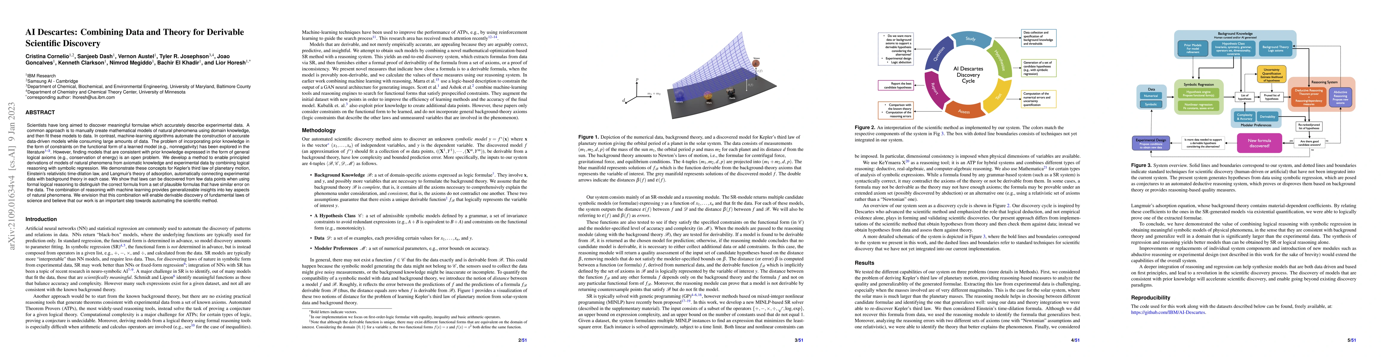 Thumbnail for AI Descartes: Combining Data and Theory for Derivable Scientific
  Discovery