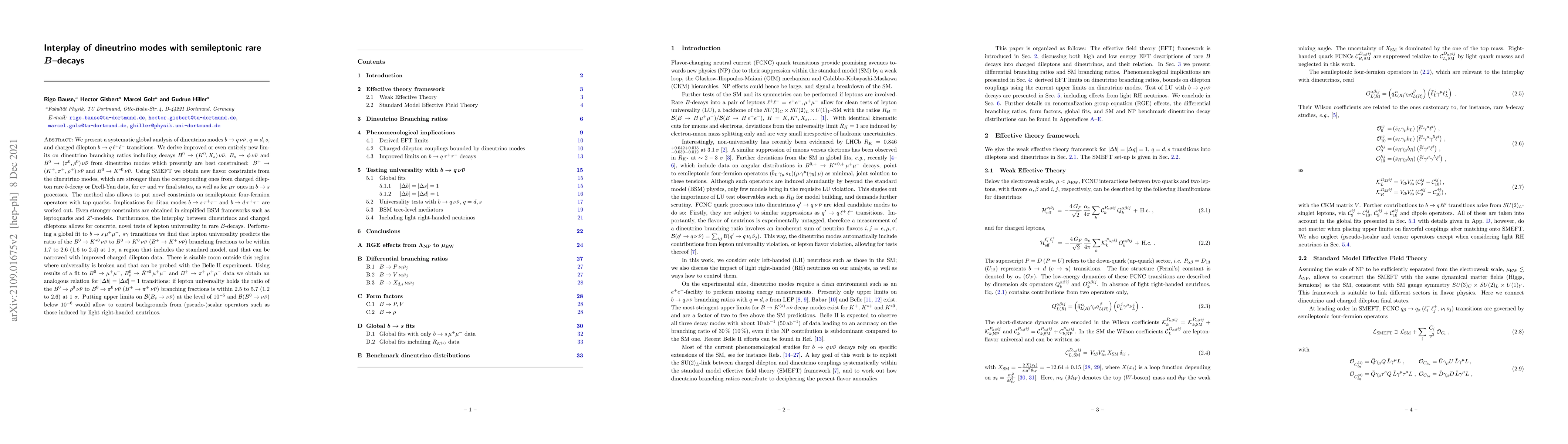 Thumbnail for Interplay of dineutrino modes with semileptonic rare
  $\boldsymbol{B}$-decays