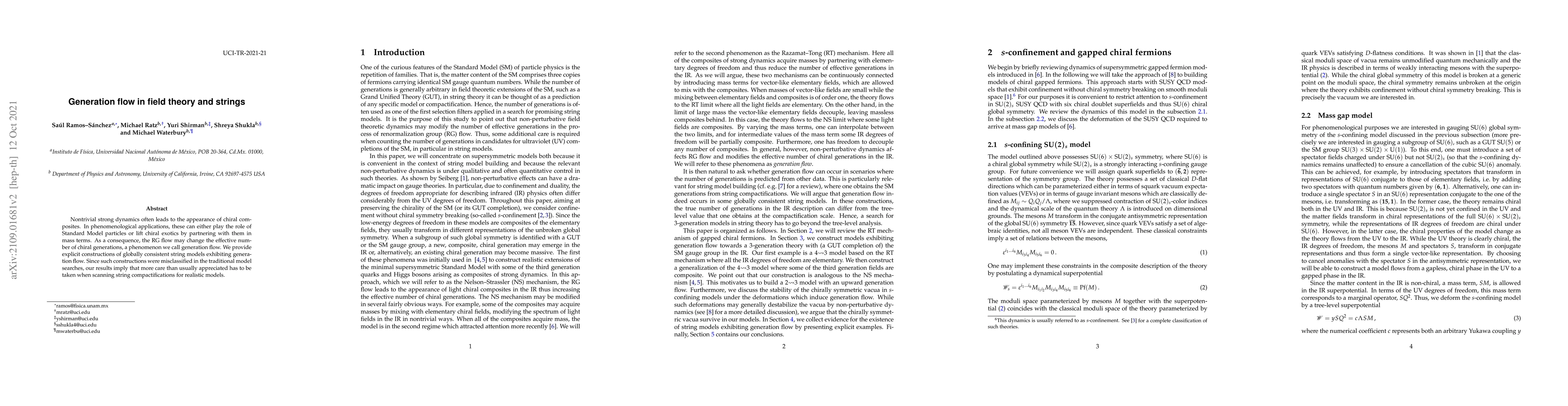 Thumbnail for Generation flow in field theory and strings