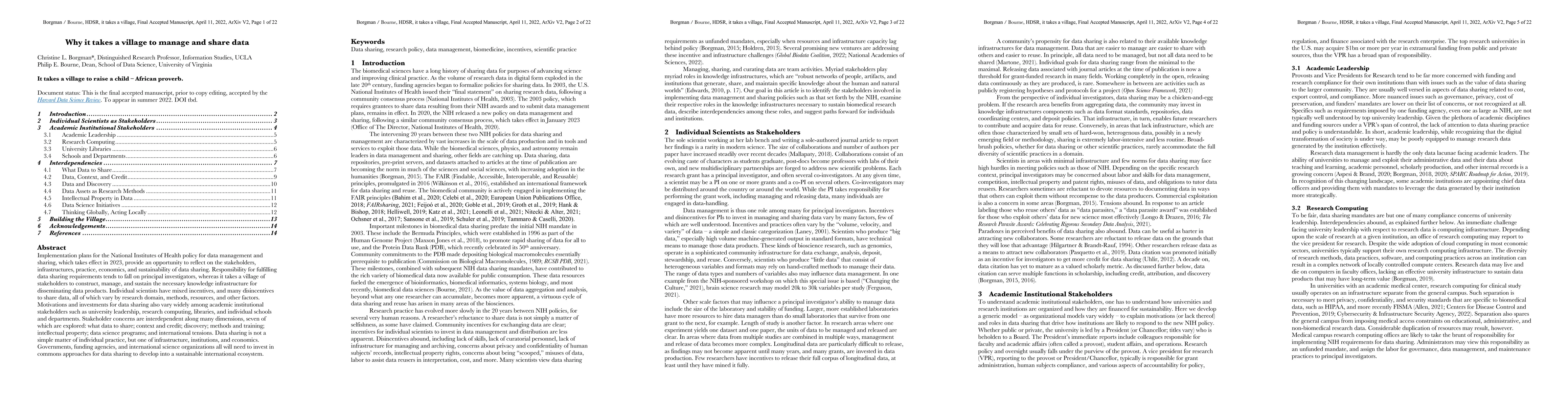 Thumbnail for Why it takes a village to manage and share data