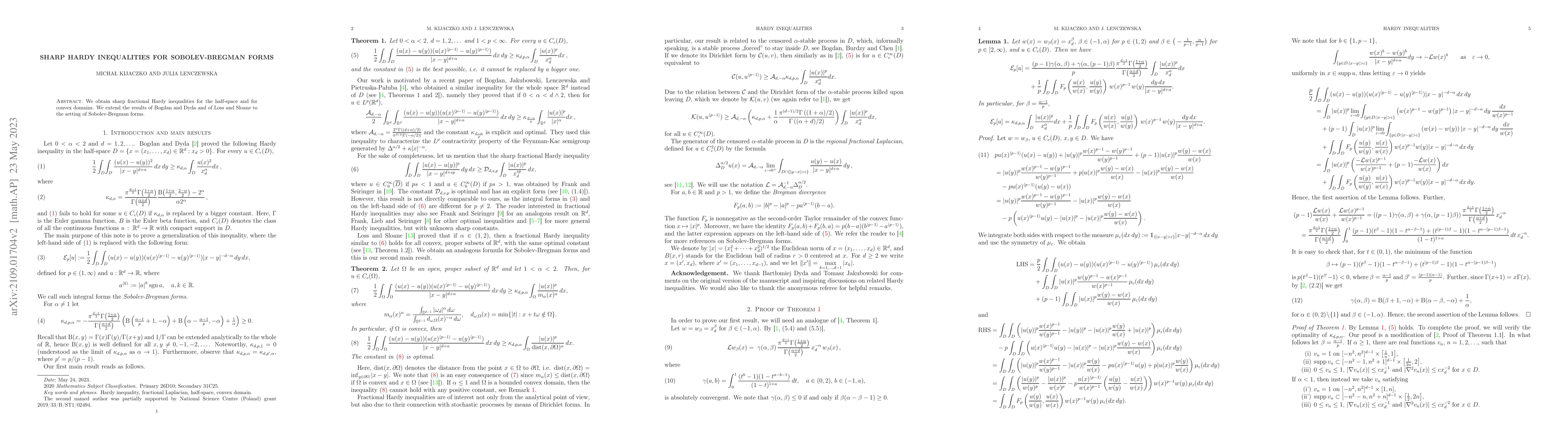 Thumbnail for Sharp Hardy inequalities for Sobolev-Bregman forms