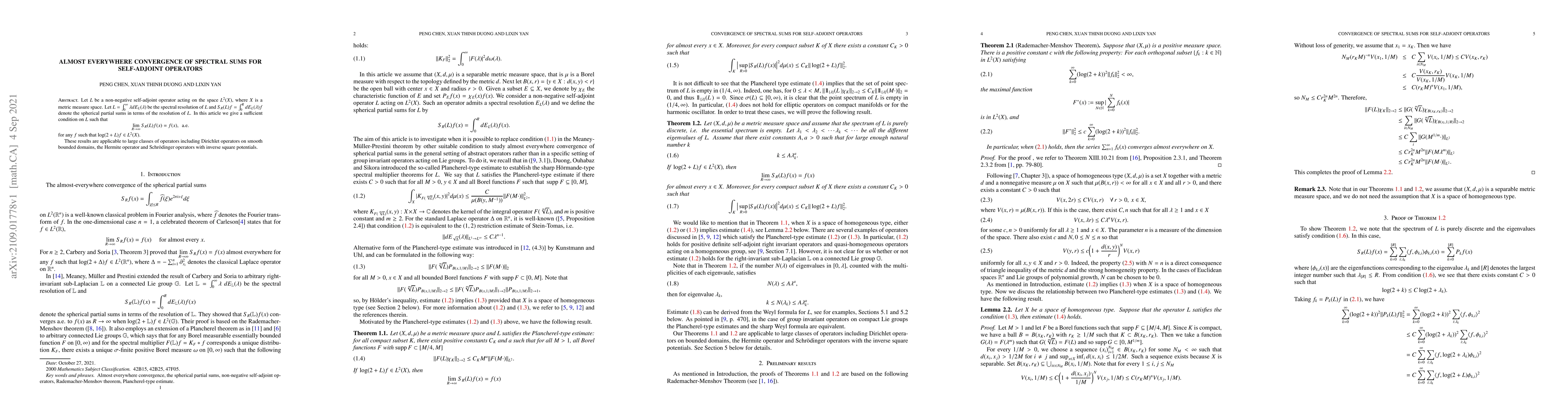Thumbnail for Almost everywhere convergence of spectral sums for self-adjoint
  operators
