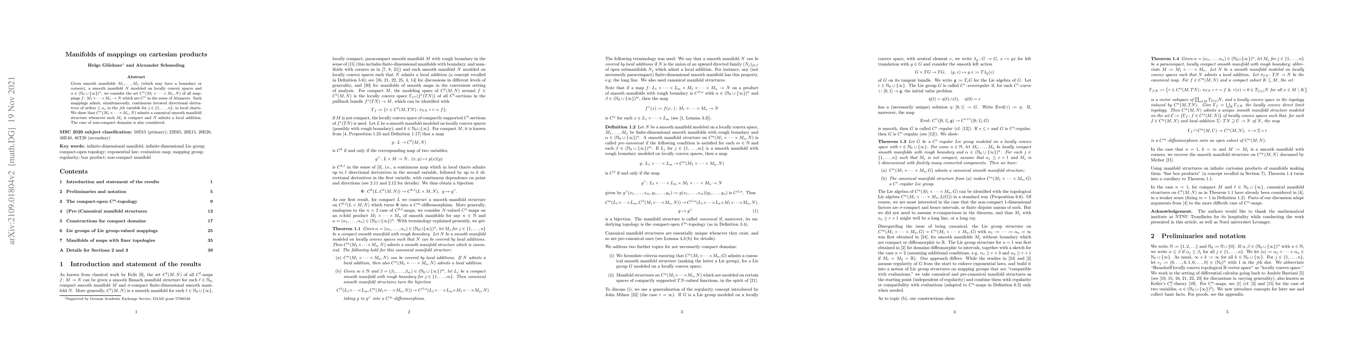 Thumbnail for Manifolds of mappings on cartesian products