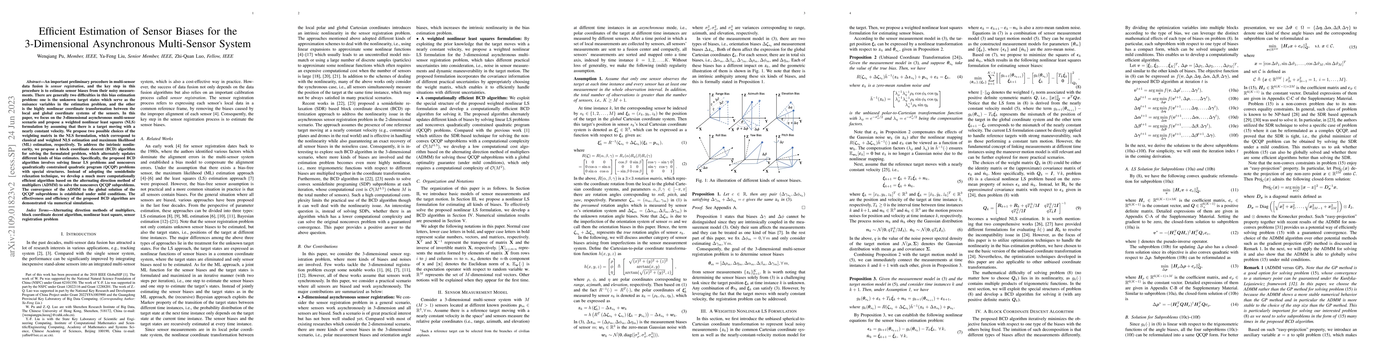Thumbnail for Efficient Estimation of Sensor Biases for the 3-Dimensional Asynchronous
  Multi-Sensor System