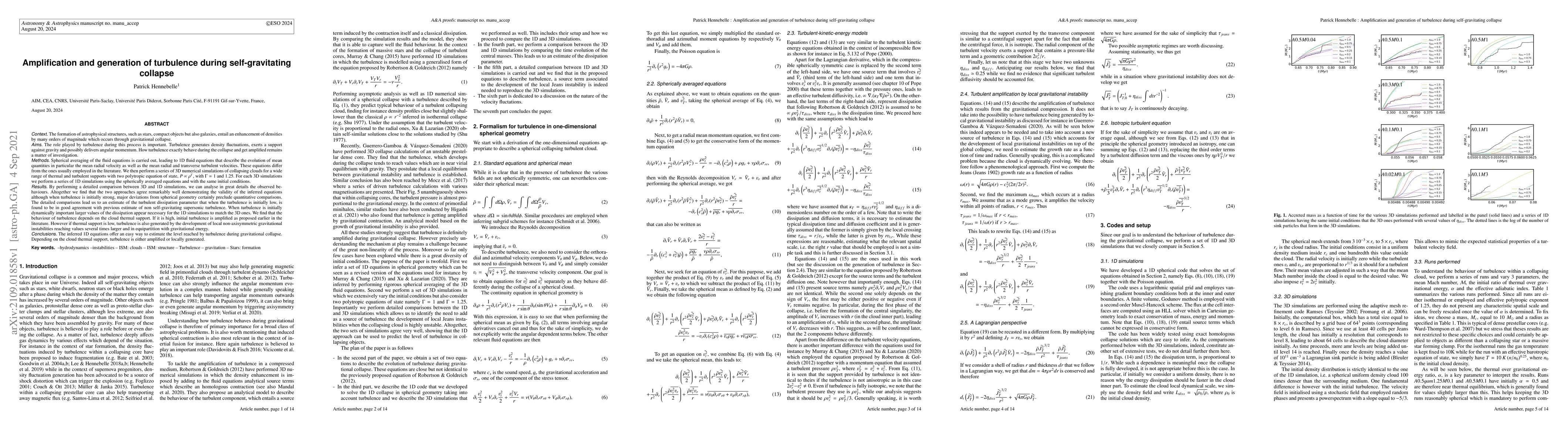 Thumbnail for Amplification and generation of turbulence during self-gravitating
  collapse