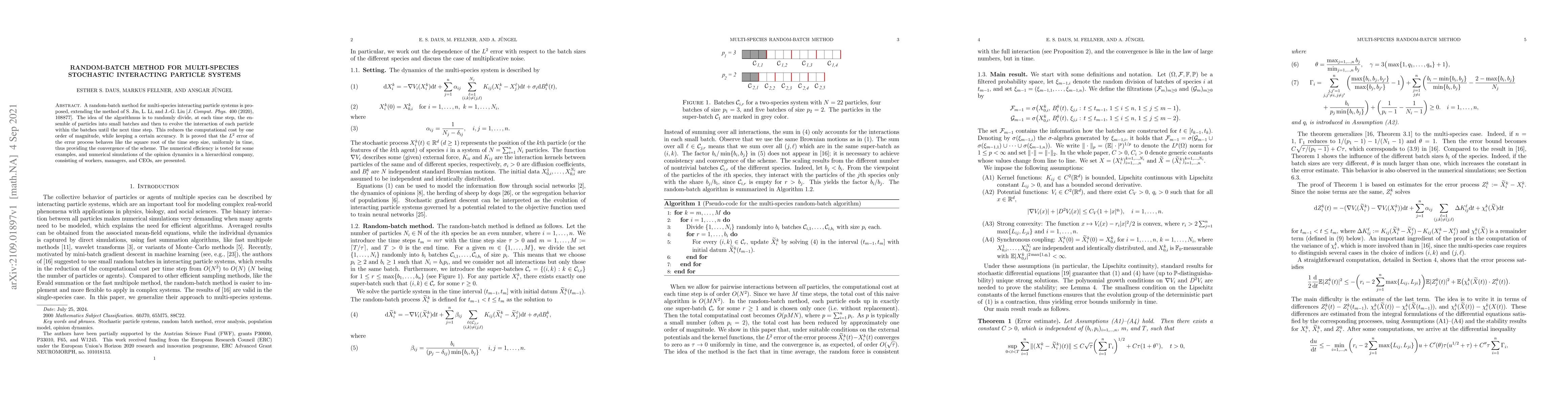 Thumbnail for Random-batch method for multi-species stochastic interacting particle
  systems