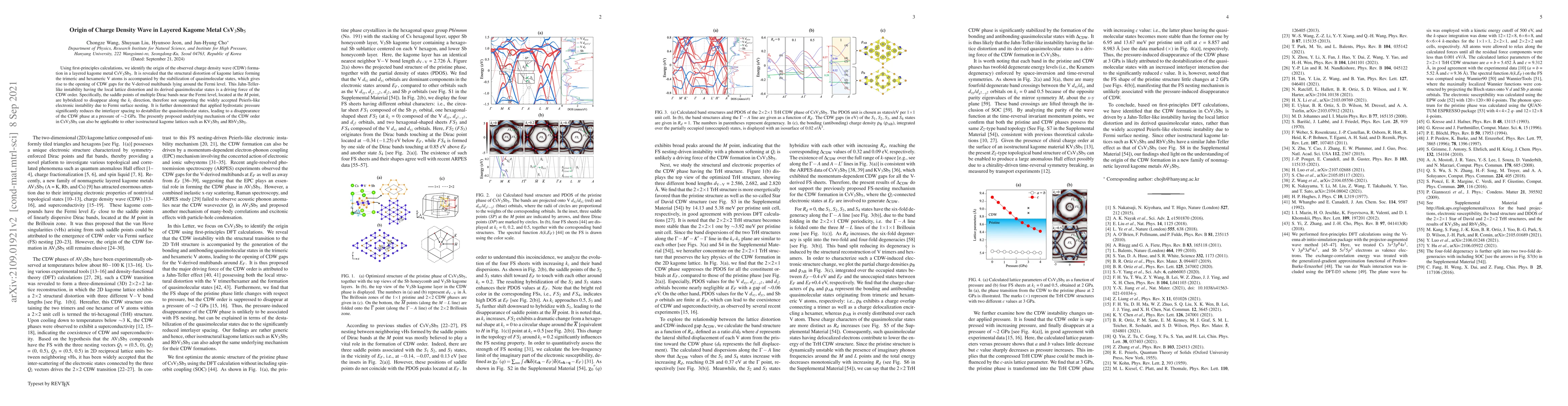 Thumbnail for Origin of Charge Density Wave in Layered Kagome Metal CsV$_3$Sb$_5$