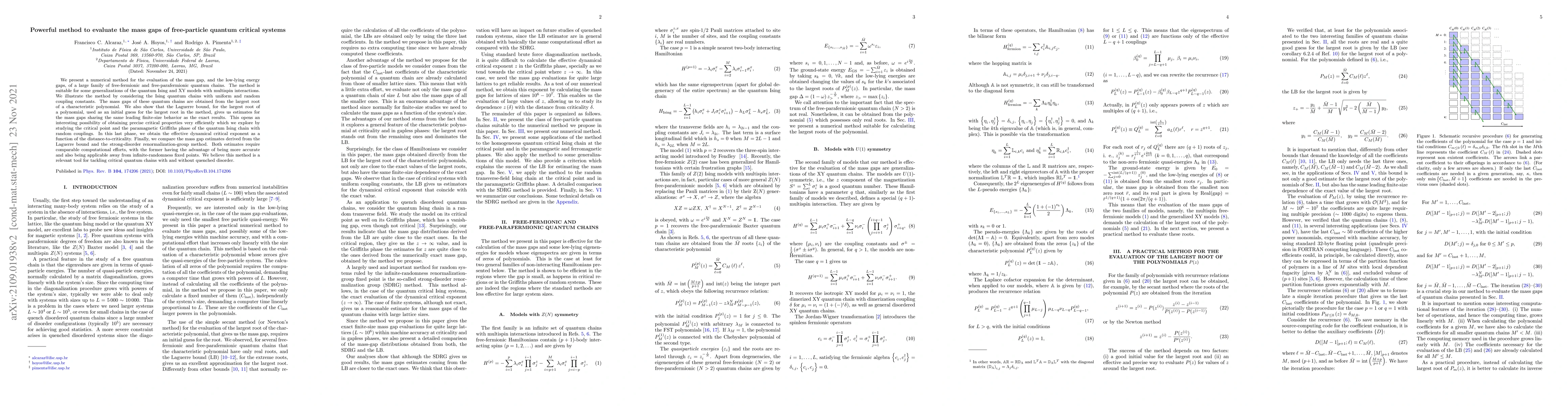 Thumbnail for Powerful method to evaluate the mass gaps of free-particle quantum
  critical systems