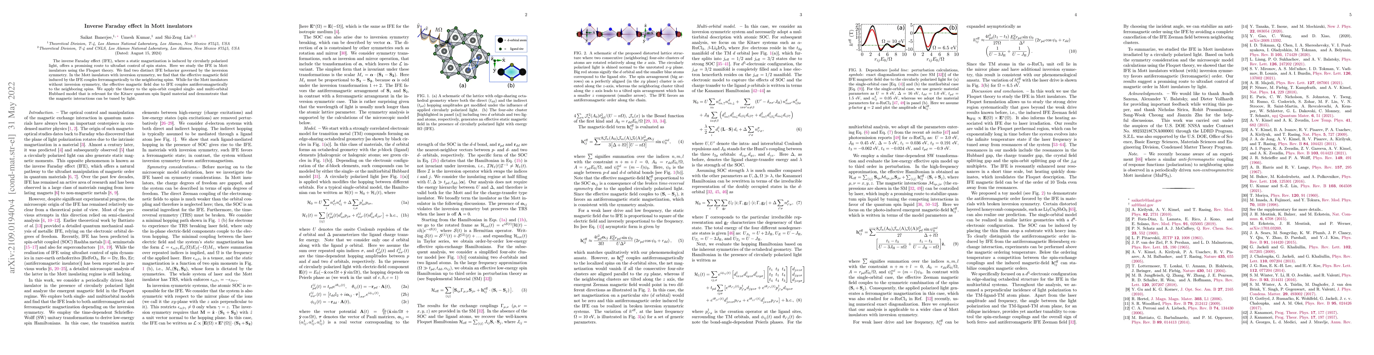 Thumbnail for Inverse Faraday effect in Mott insulators