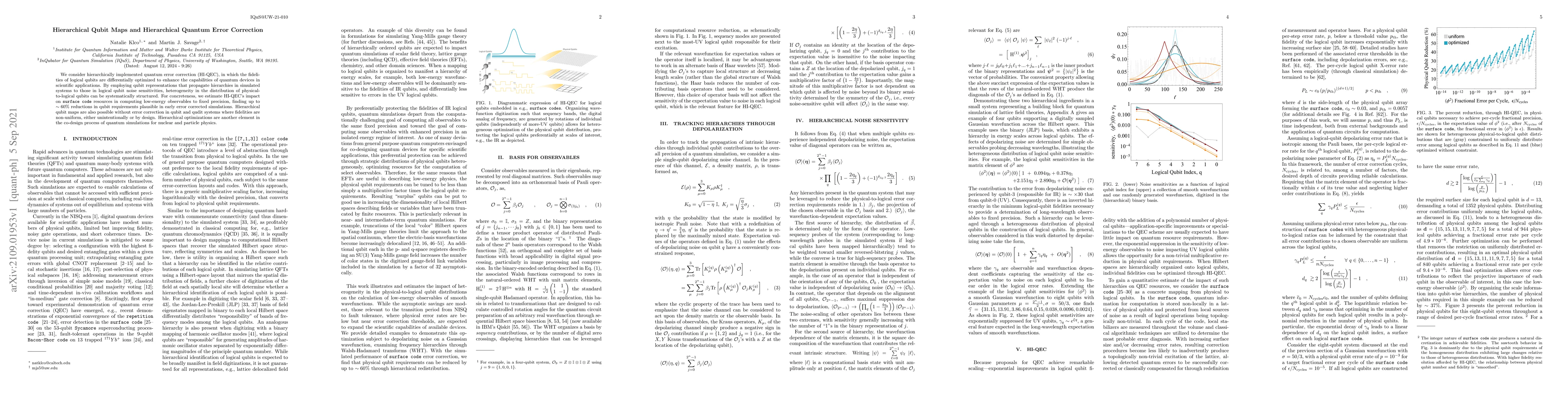 Thumbnail for Hierarchical Qubit Maps and Hierarchical Quantum Error Correction