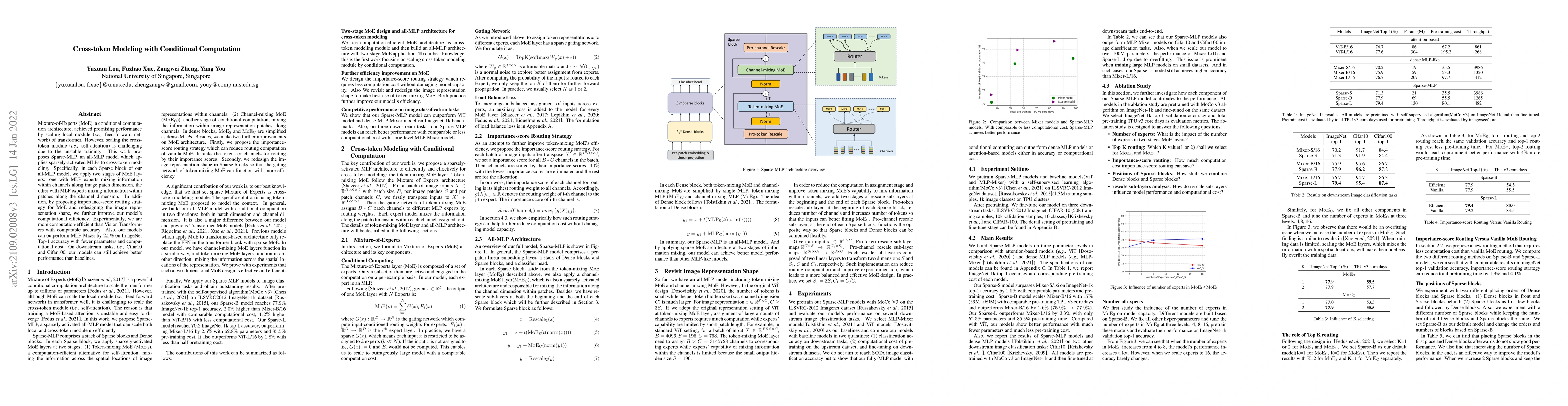 Thumbnail for Cross-token Modeling with Conditional Computation