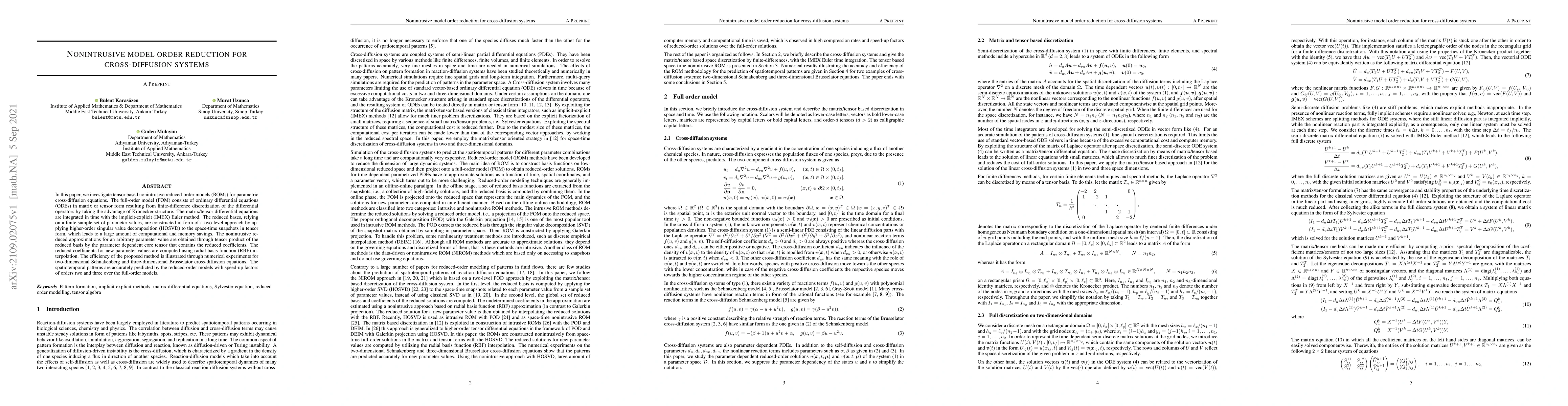 Thumbnail for Nonintrusive model order reduction for cross-diffusion systems