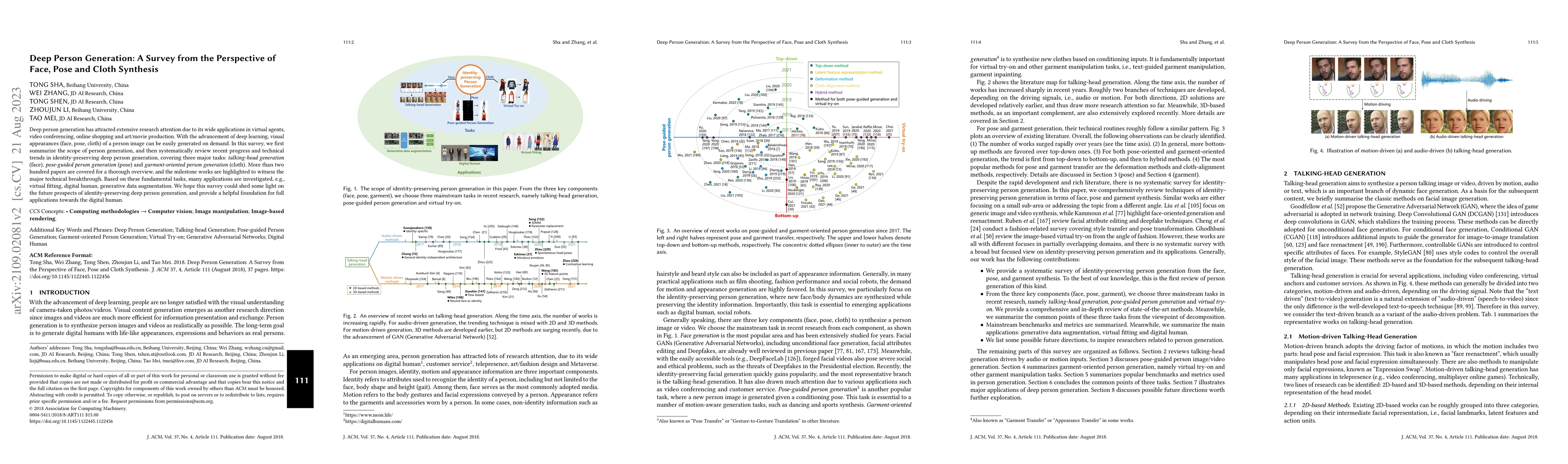 Thumbnail for Deep Person Generation: A Survey from the Perspective of Face, Pose and
  Cloth Synthesis