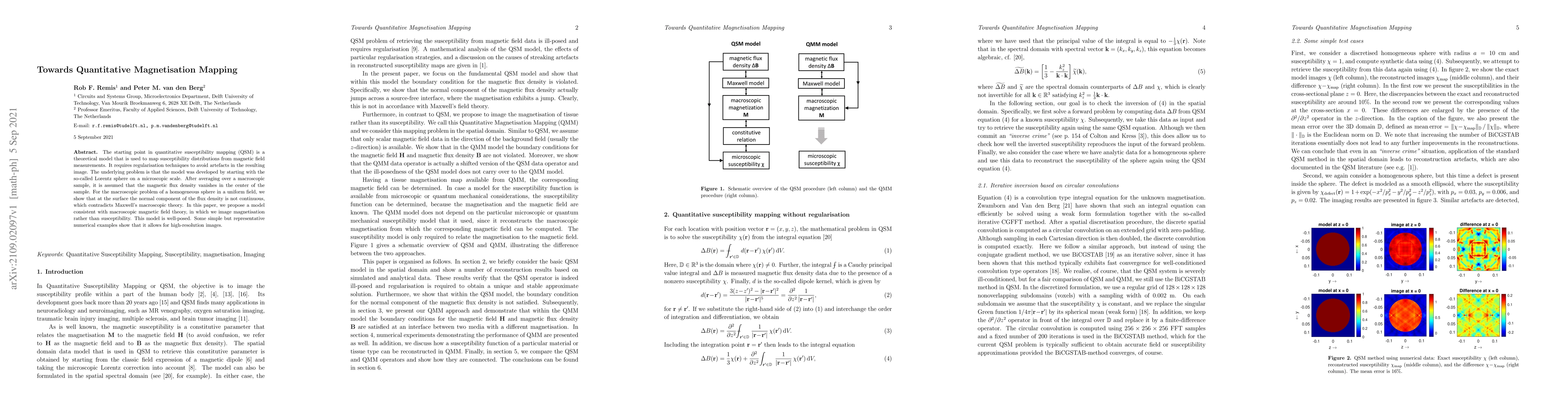 Thumbnail for Towards Quantitative Magnetisation Mapping