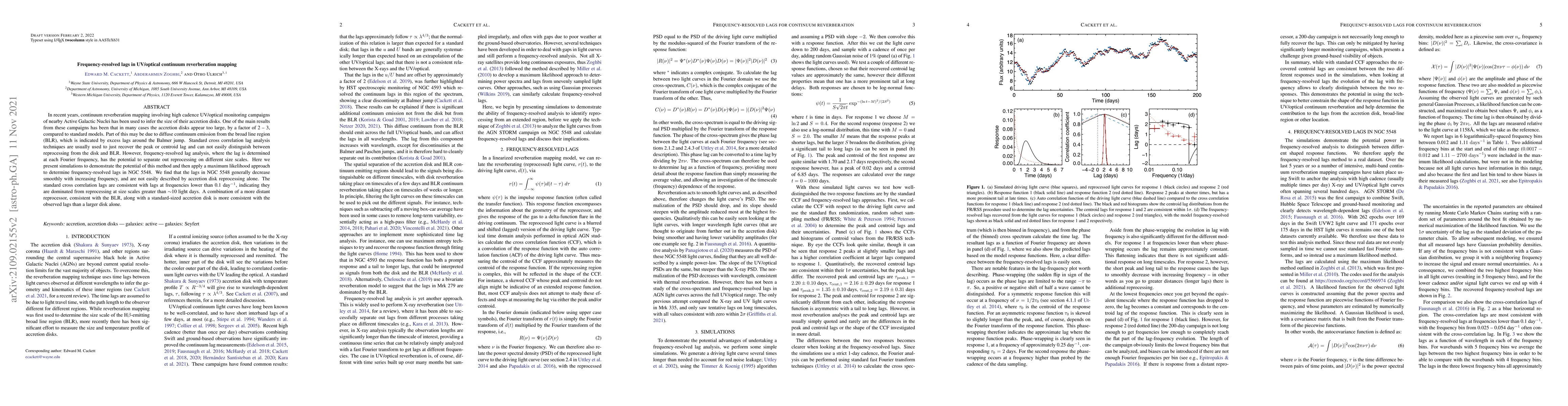Thumbnail for Frequency-resolved lags in UV/optical continuum reverberation mapping