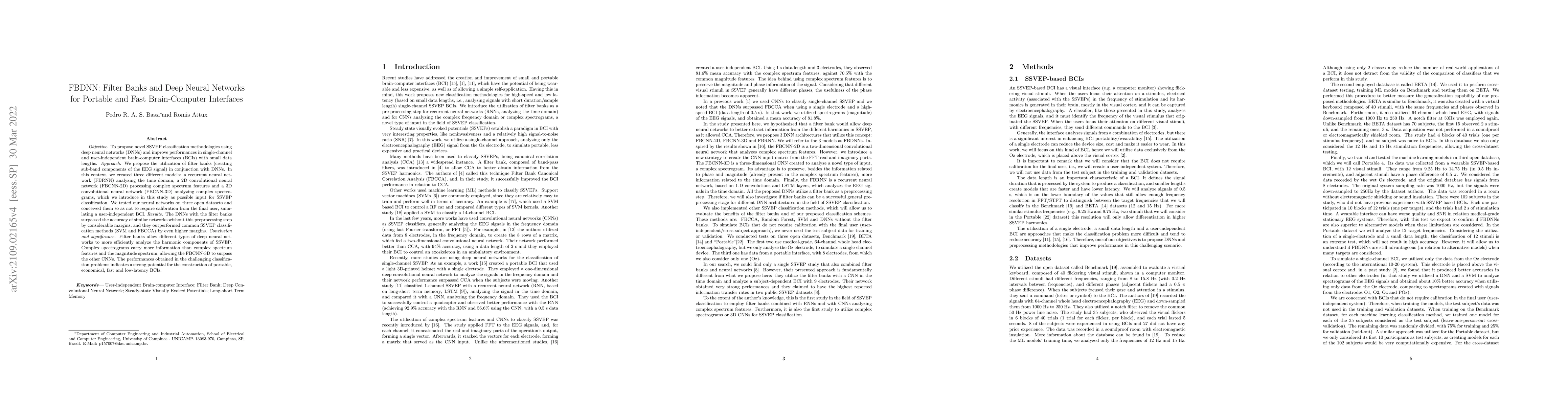 Thumbnail for FBDNN: Filter Banks and Deep Neural Networks for Portable and Fast
  Brain-Computer Interfaces