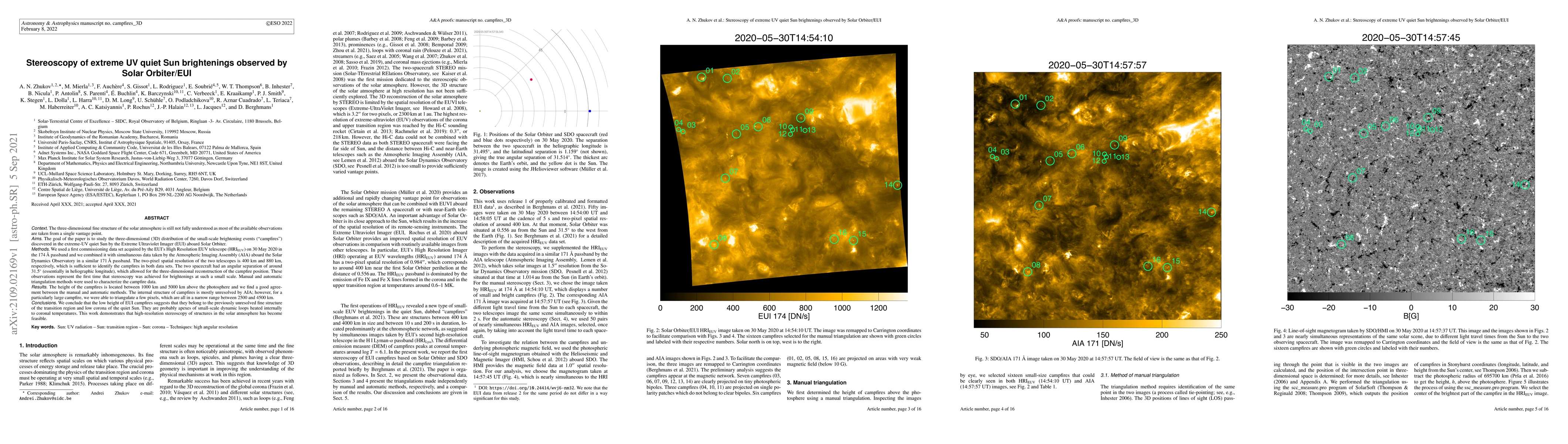 Thumbnail for Stereoscopy of extreme UV quiet Sun brightenings observed by Solar
  Orbiter/EUI