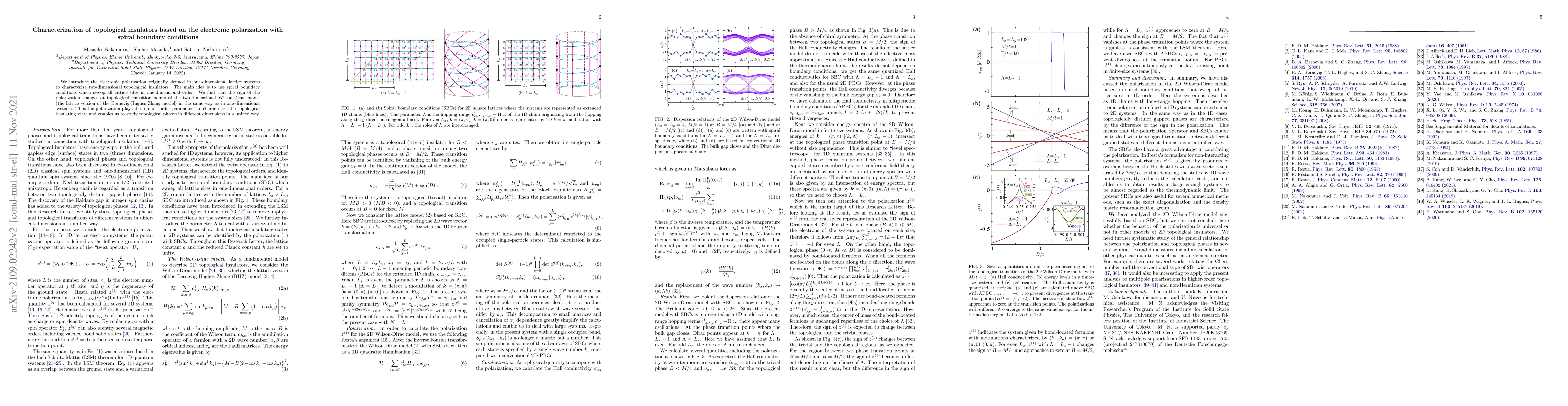 Thumbnail for Characterization of topological insulators based on the electronic
  polarization with spiral boundary conditions