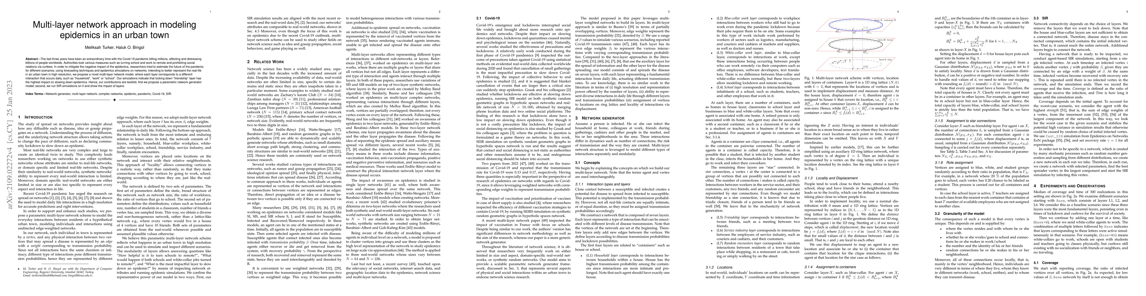 Thumbnail for Multi-layer network approach in modeling epidemics in an urban town