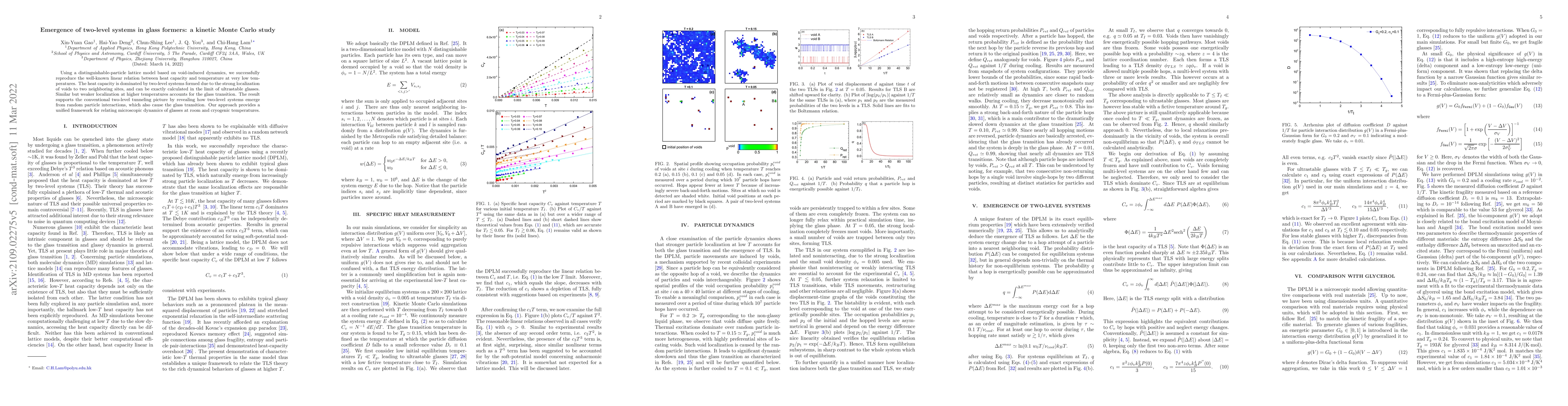 Thumbnail for Emergence of two-level systems in glass formers: a kinetic Monte Carlo
  study