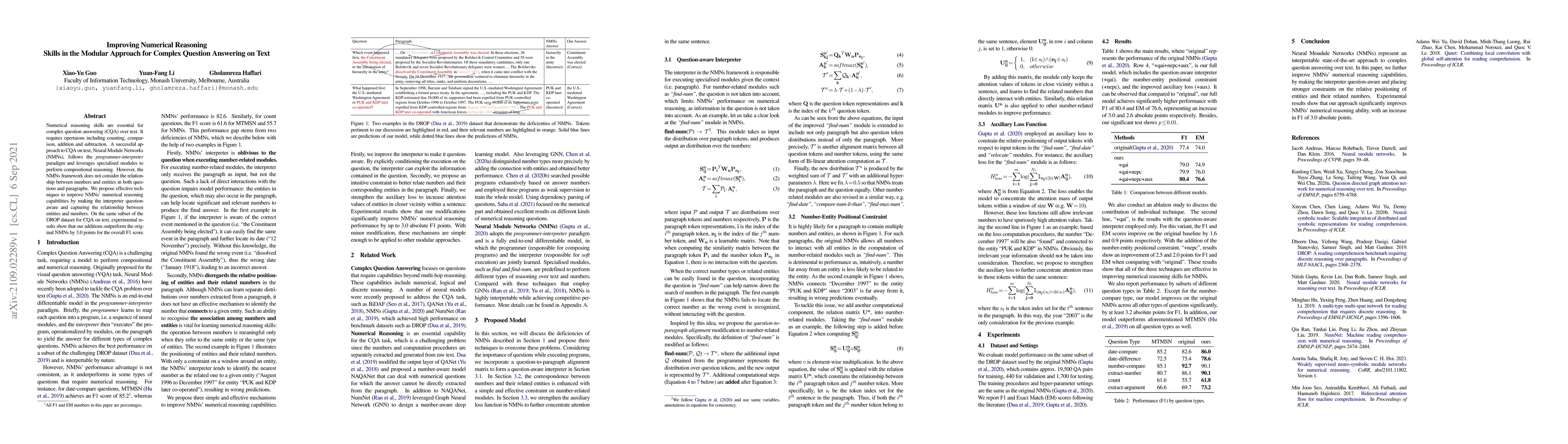 Thumbnail for Improving Numerical Reasoning Skills in the Modular Approach for Complex
  Question Answering on Text