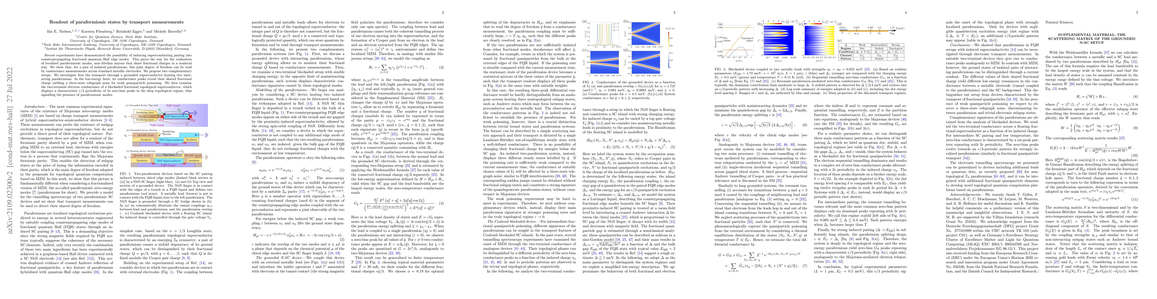 Thumbnail for Readout of parafermionic states by transport measurements
