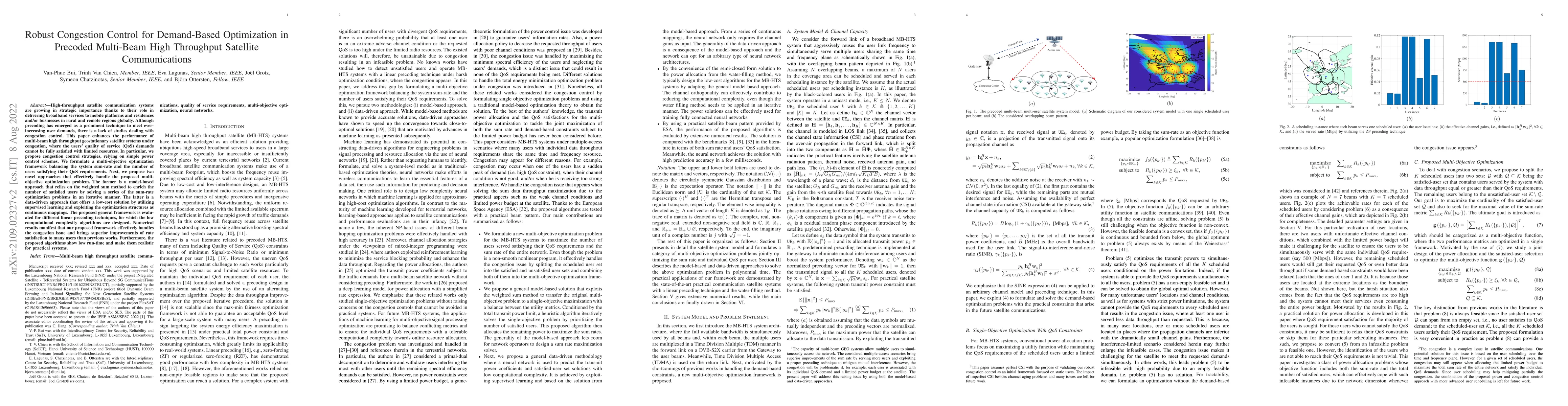 Thumbnail for Robust Congestion Control for Demand-Based Optimization in Precoded
  Multi-Beam High Throughput Satellite Communications