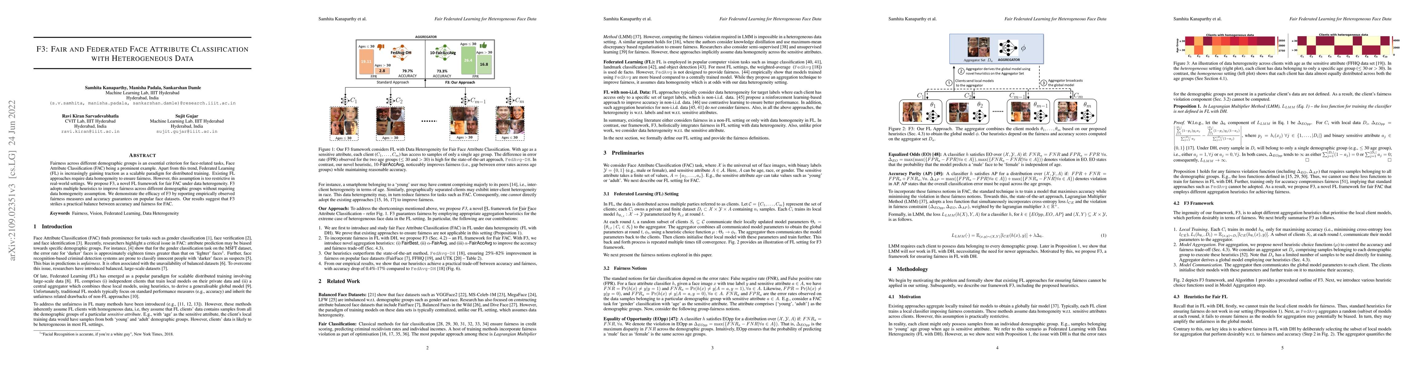 Thumbnail for F3: Fair and Federated Face Attribute Classification with Heterogeneous
  Data