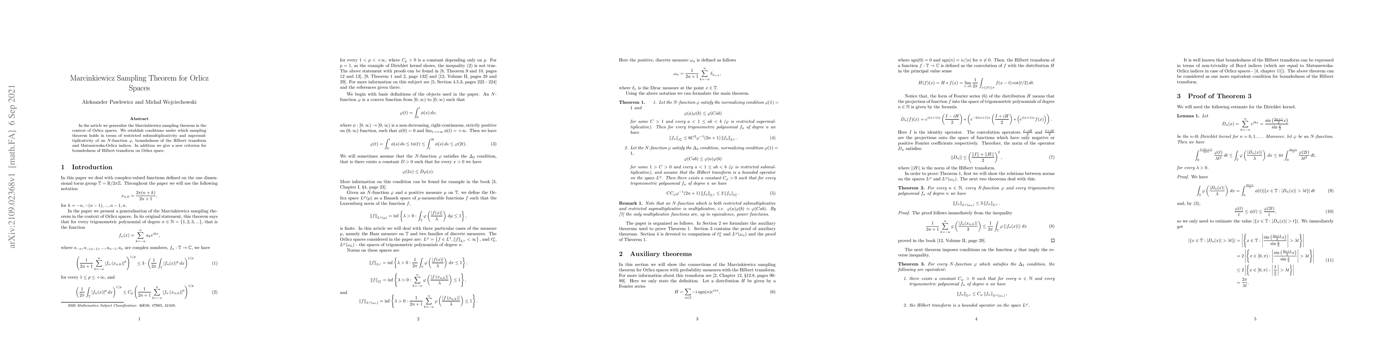 Thumbnail for Marcinkiewicz Sampling Theorem for Orlicz Spaces