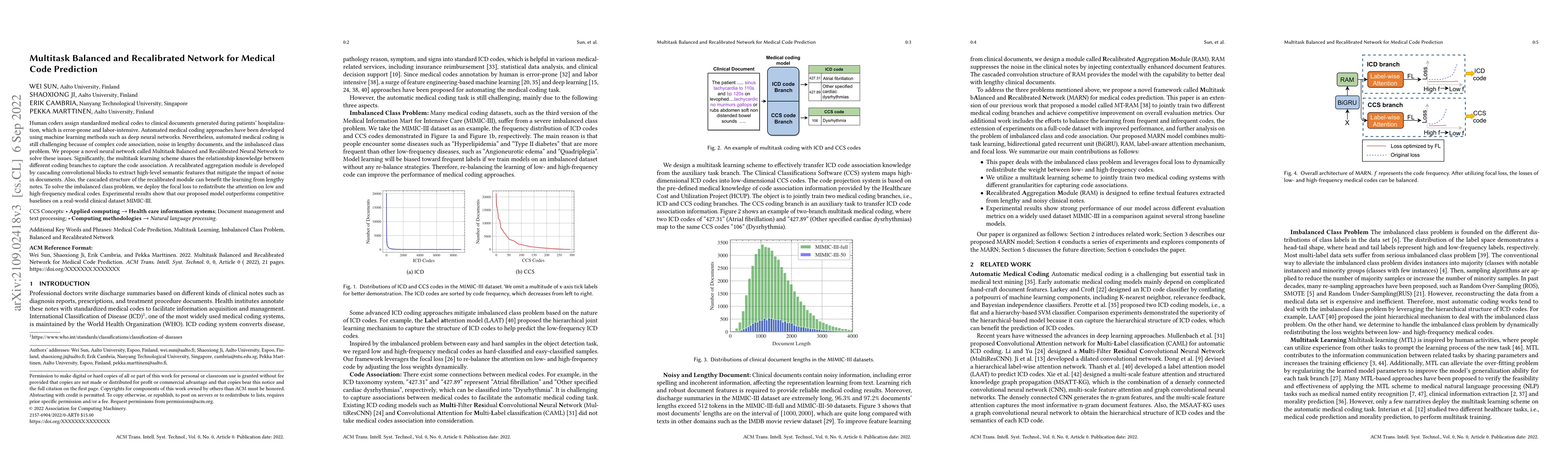 Thumbnail for Multitask Balanced and Recalibrated Network for Medical Code Prediction