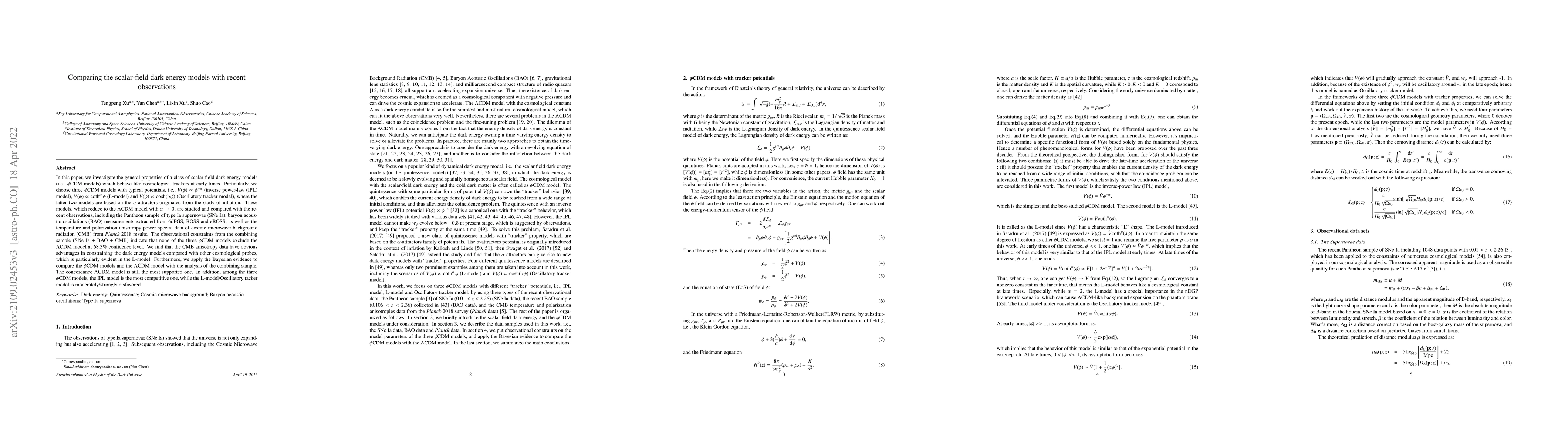 Thumbnail for Comparing the scalar-field dark energy models with recent observations