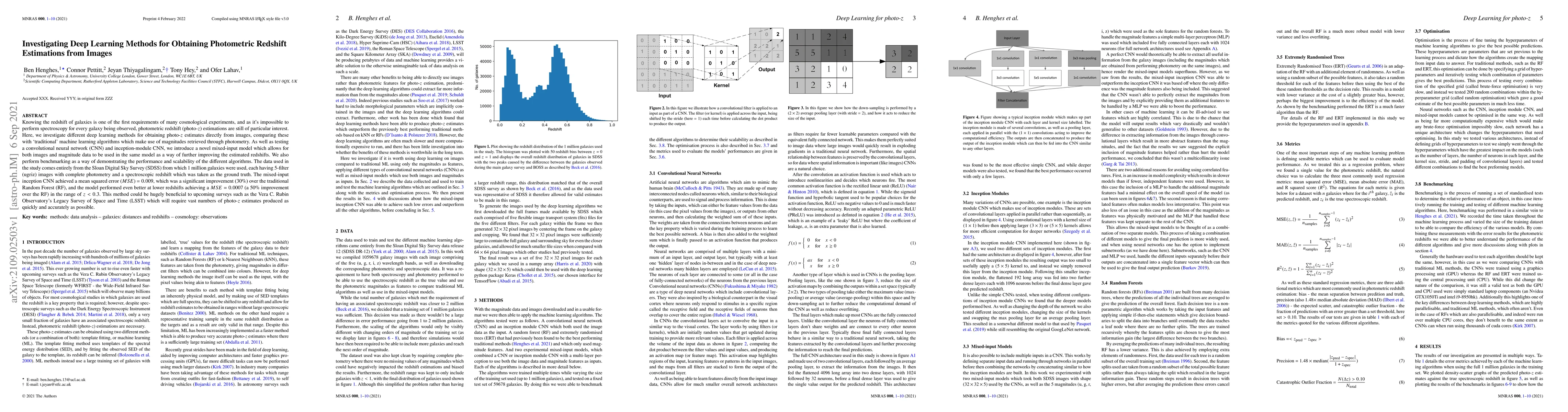 Thumbnail for Investigating Deep Learning Methods for Obtaining Photometric Redshift
  Estimations from Images