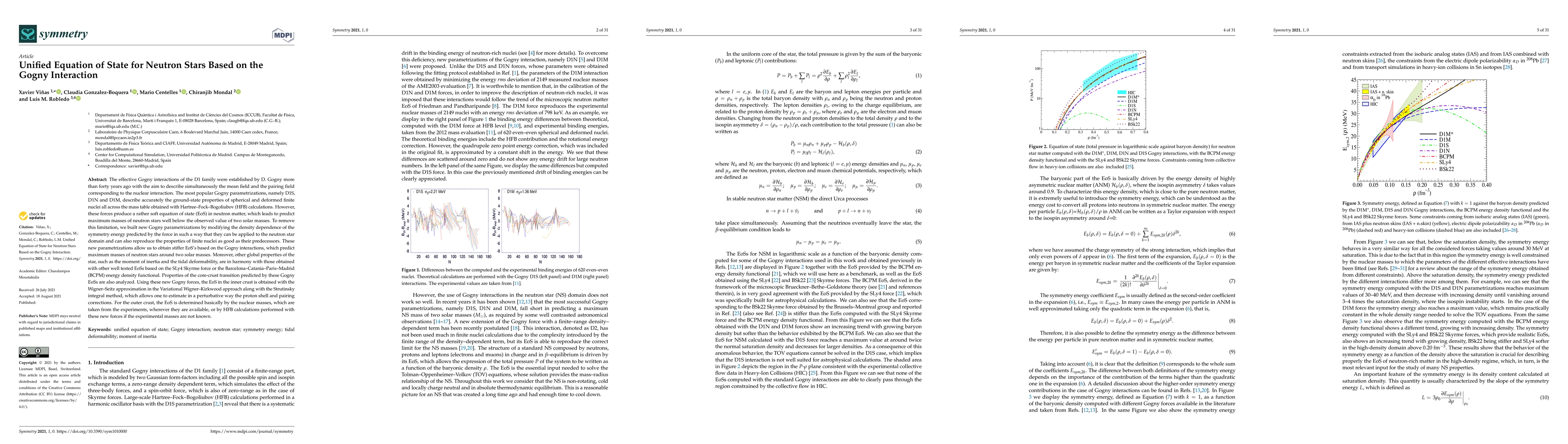 Thumbnail for Unified Equation of State for Neutron Stars Based on the Gogny
  Interaction