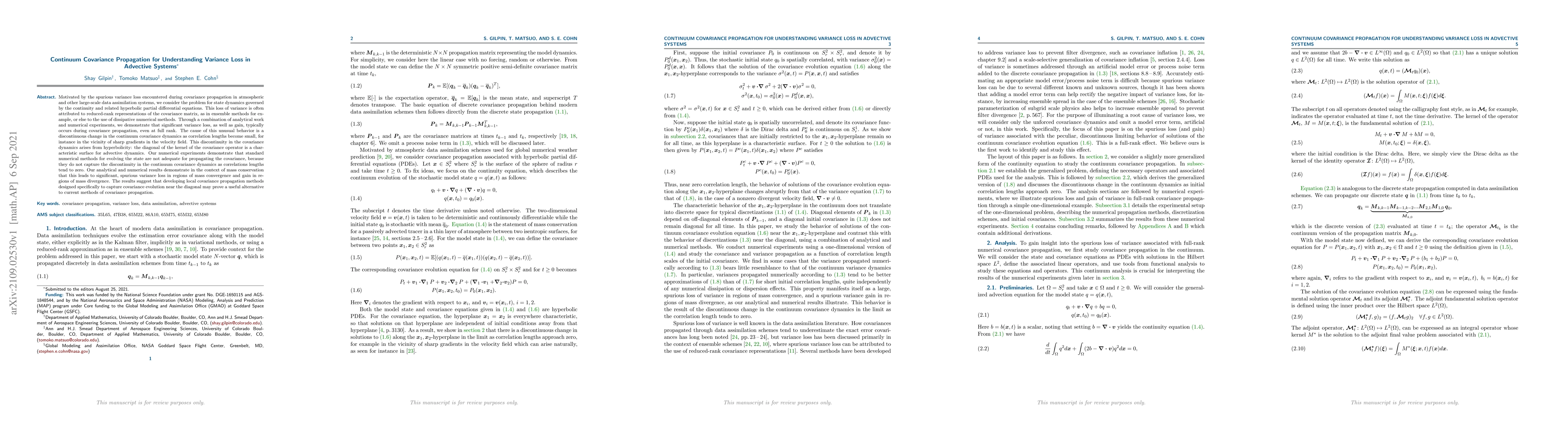 Thumbnail for Continuum covariance propagation for understanding variance loss in
  advective systems