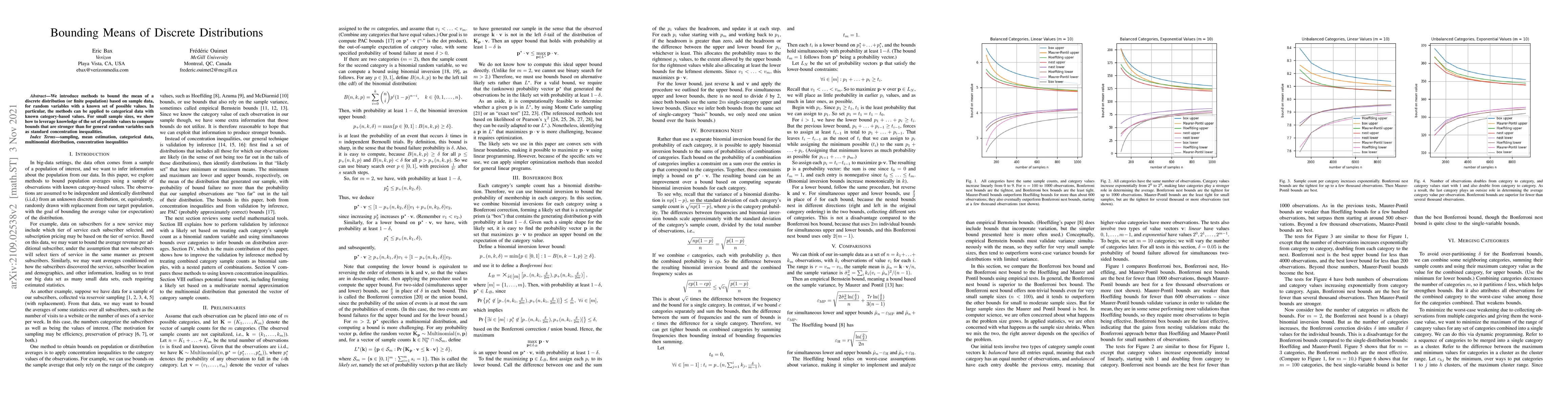 Thumbnail for Bounding Means of Discrete Distributions