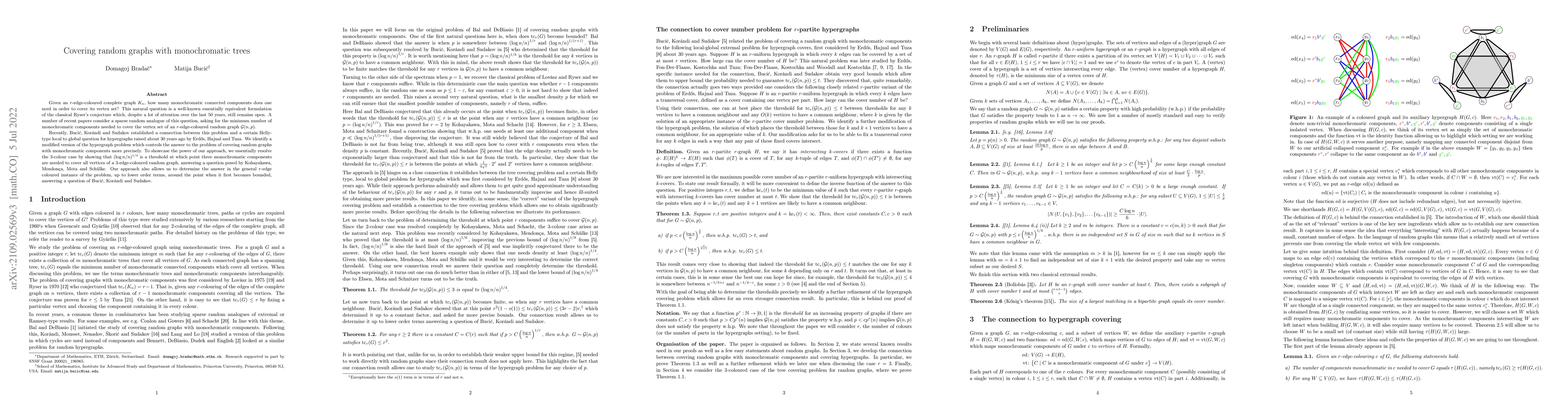 Thumbnail for Covering random graphs with monochromatic trees