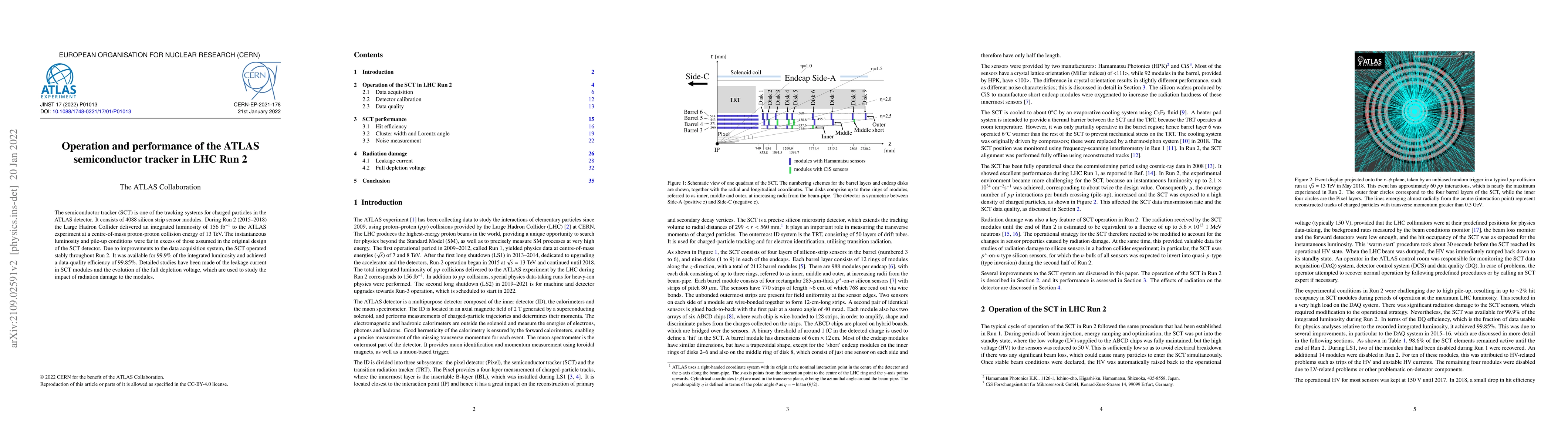Thumbnail for Operation and performance of the ATLAS semiconductor tracker in LHC Run
  2