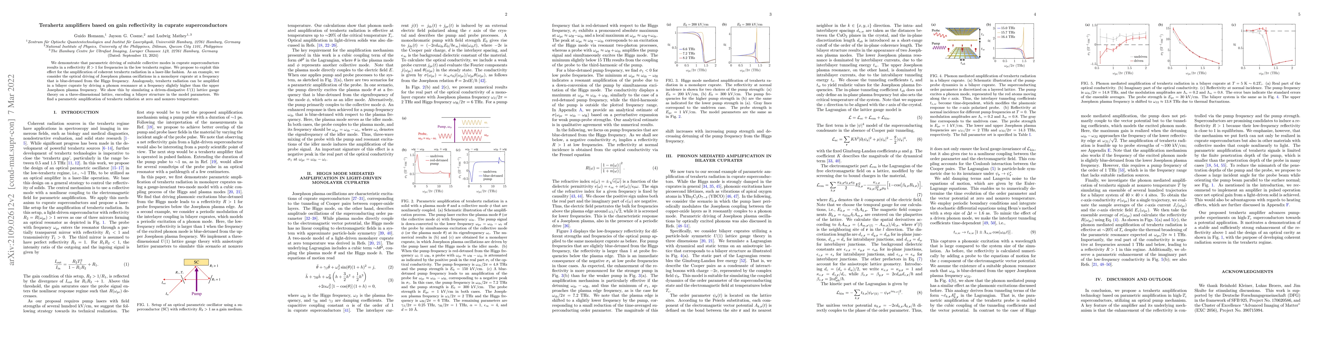 Thumbnail for Terahertz amplifiers based on gain reflectivity in cuprate
  superconductors