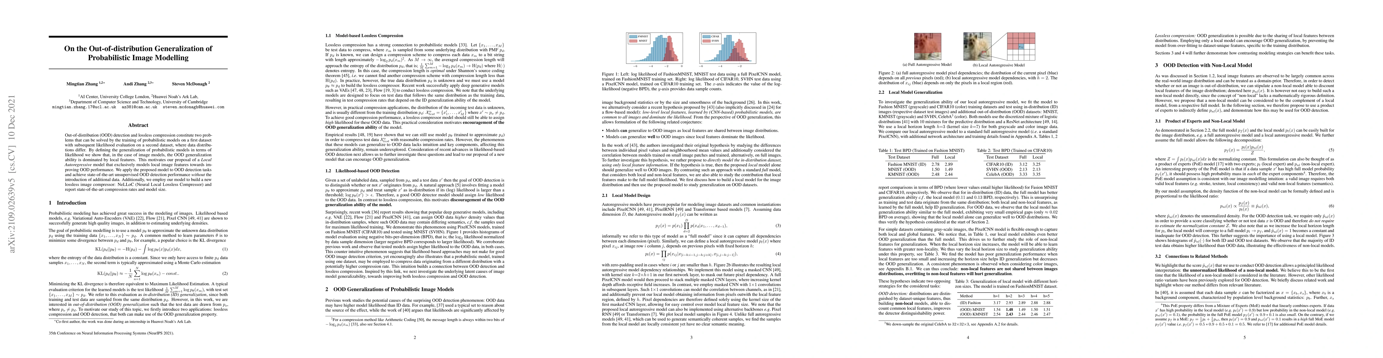 Thumbnail for On the Out-of-distribution Generalization of Probabilistic Image
  Modelling
