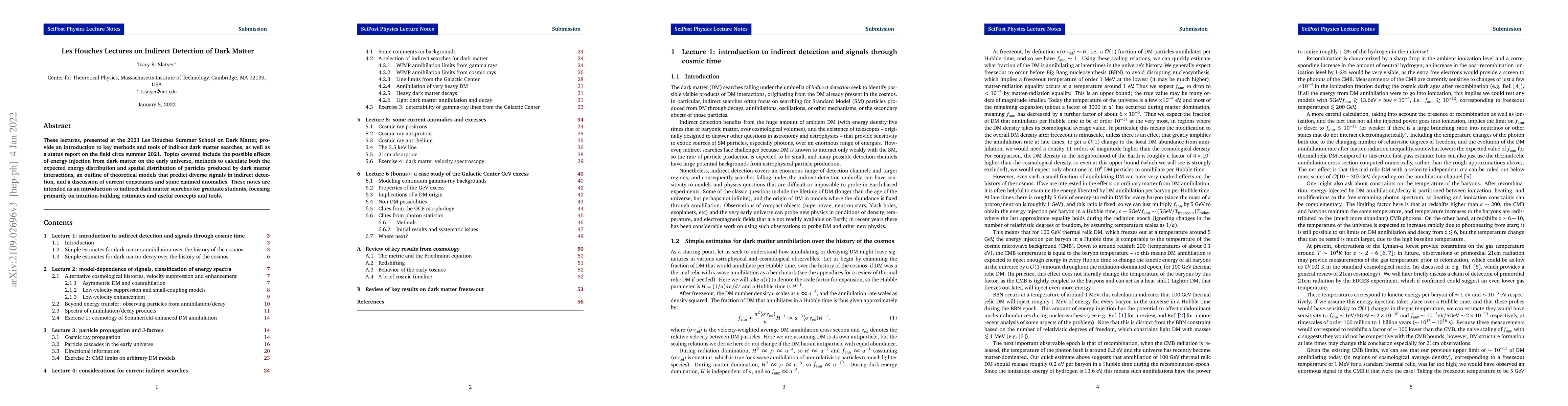 Thumbnail for Les Houches Lectures on Indirect Detection of Dark Matter