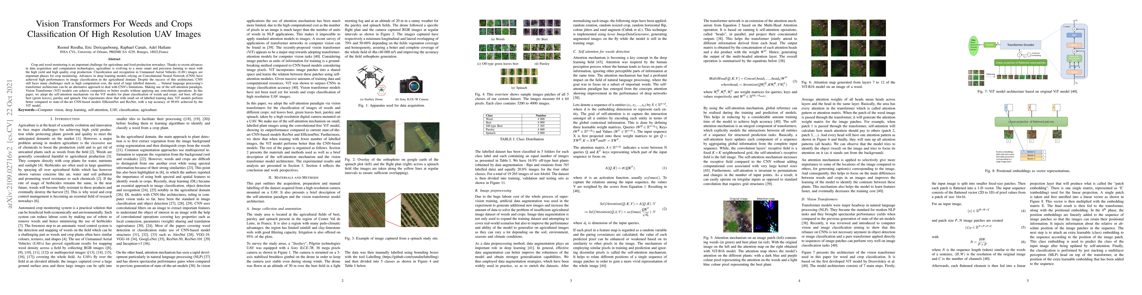 Thumbnail for Vision Transformers For Weeds and Crops Classification Of High
  Resolution UAV Images