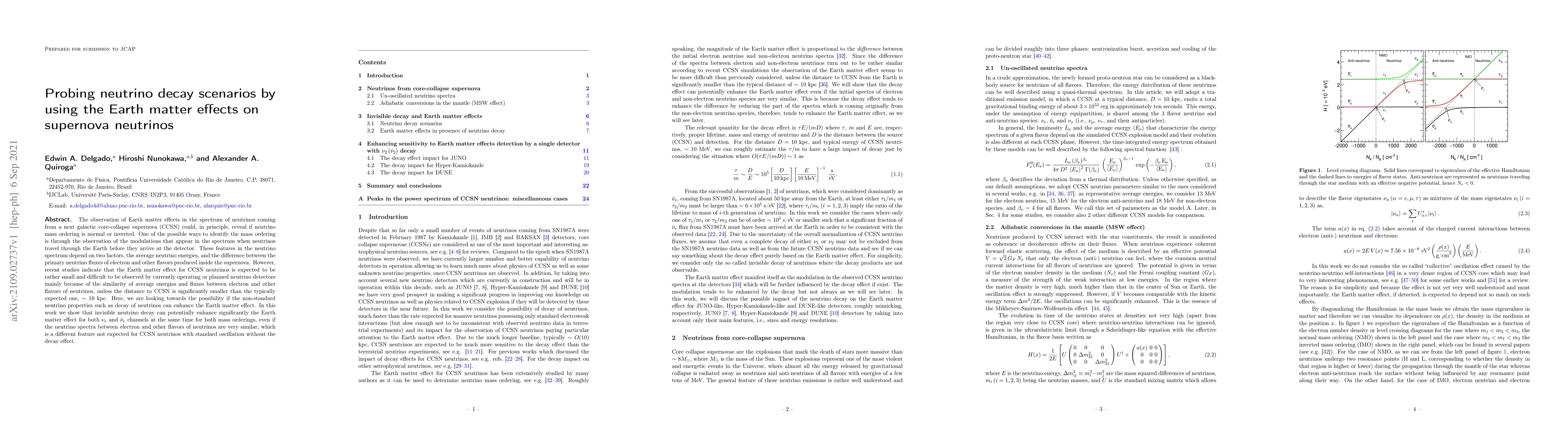 Thumbnail for Probing neutrino decay scenarios by using the Earth matter effects on
  supernova neutrinos