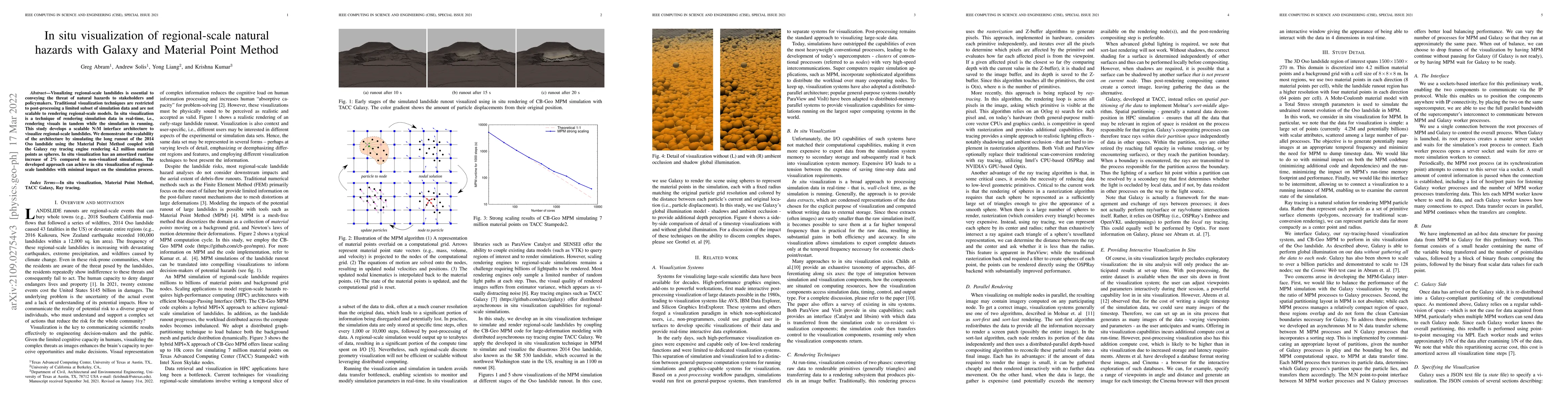 Thumbnail for In situ visualization of regional-scale natural hazards with Galaxy and
  Material Point Method