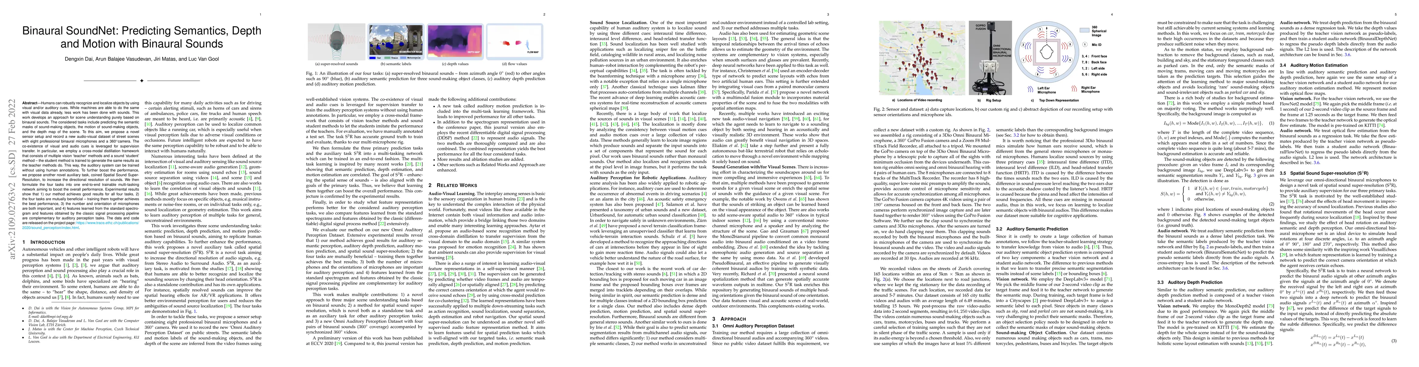 Thumbnail for Binaural SoundNet: Predicting Semantics, Depth and Motion with Binaural
  Sounds