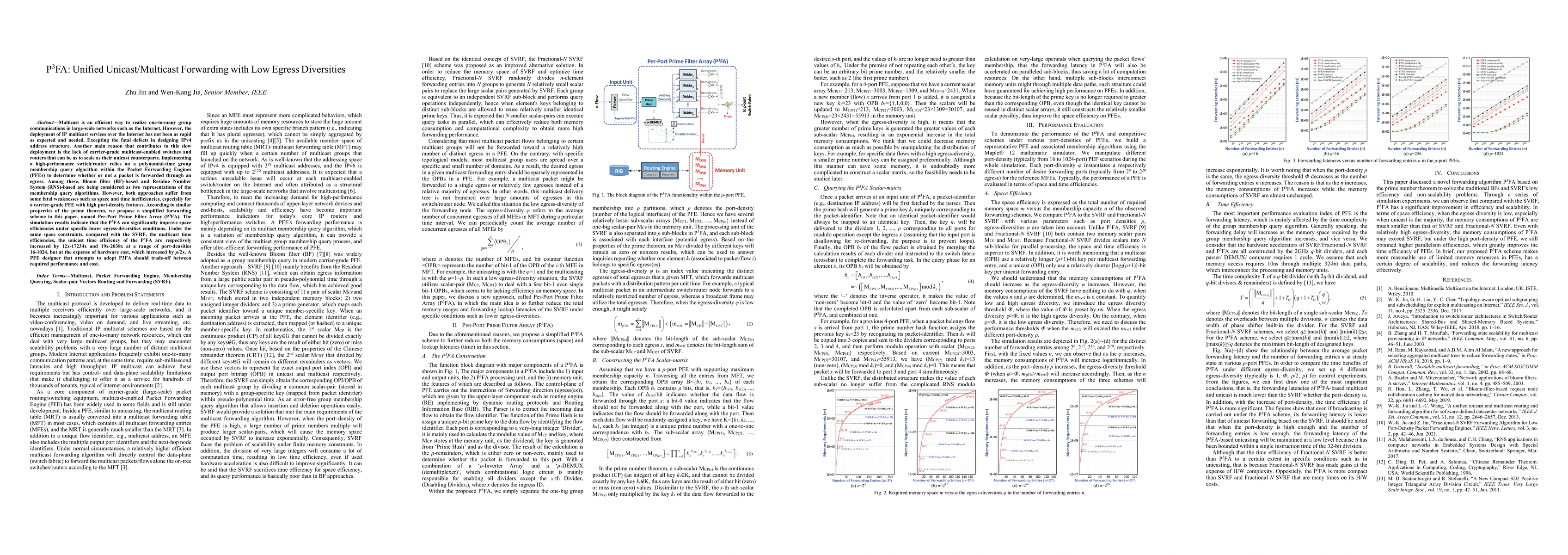 Thumbnail for P3FA: Unified Unicast/Multicast Forwarding with Low Egress Diversities