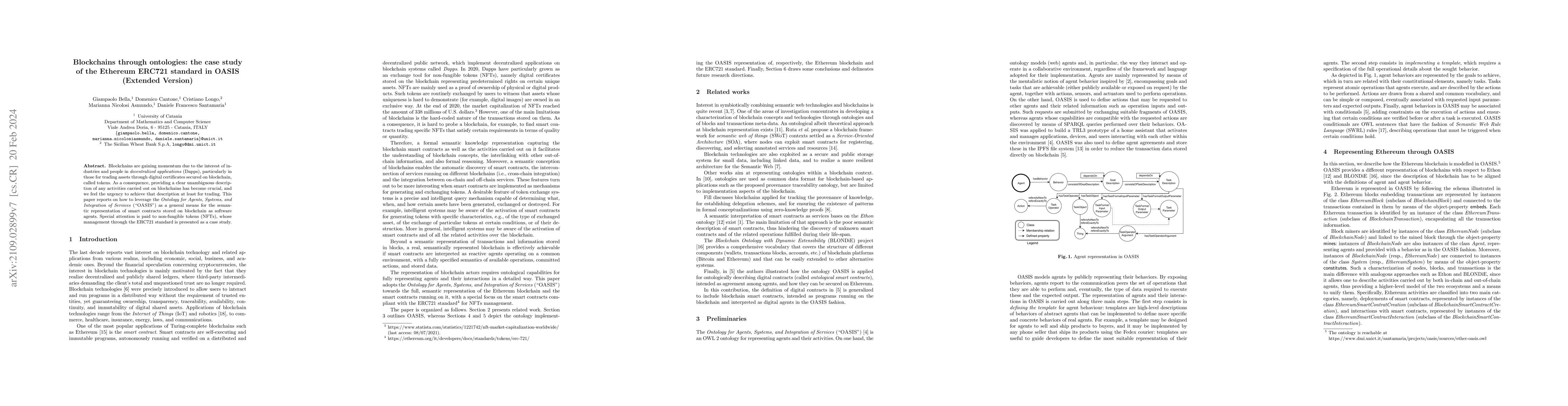 Thumbnail for Blockchains through ontologies: the case study of the Ethereum ERC721
  standard in OASIS (Extended Version)