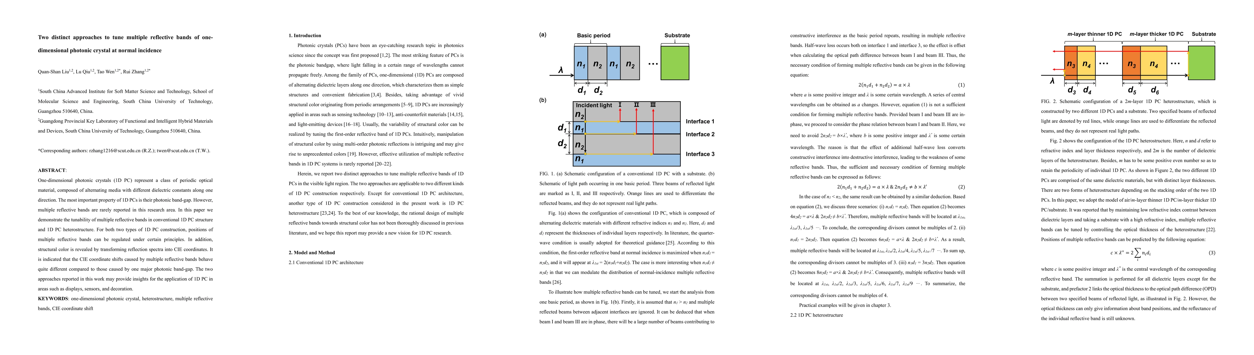 Thumbnail for Two distinct approaches to tune multiple reflective bands of
  one-dimensional photonic crystal at normal incidence