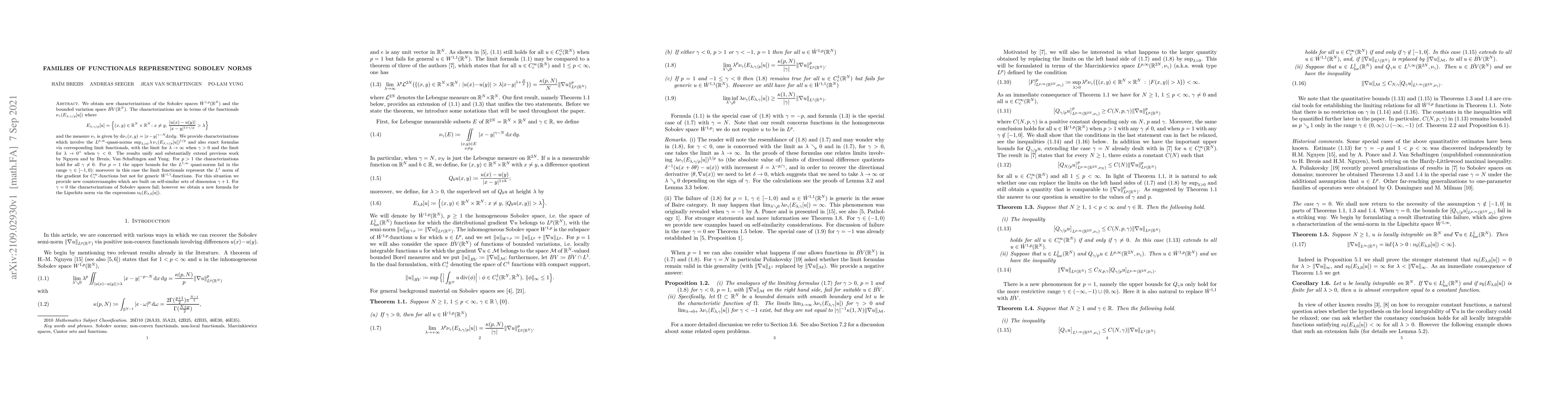 Thumbnail for Families of functionals representing Sobolev norms