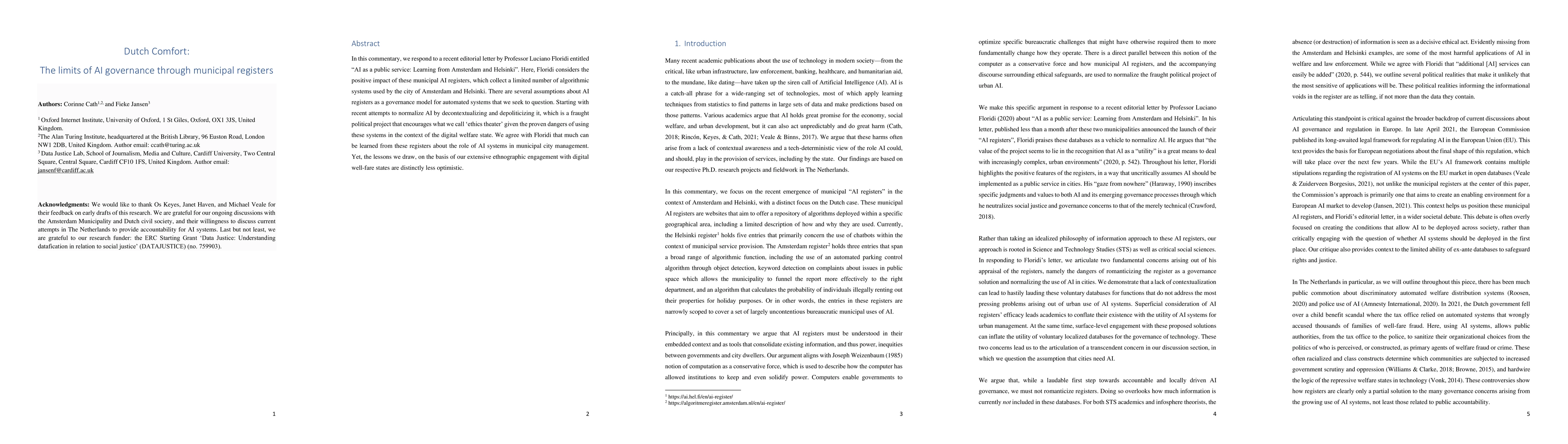 Thumbnail for Dutch Comfort: The limits of AI governance through municipal registers